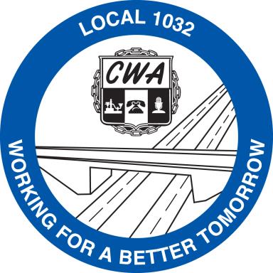 CWA Local 1032 logo showing that they have joined with more than 50 organizations in support of action on climate change