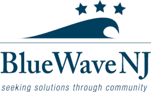 BlueWave New Jersey logo showing that they have joined with more than 50 organizations in support of action on climate change