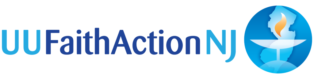 Unitarian Universalist Faith Action logo showing that they have joined with more than 50 organizations in support of action on climate change